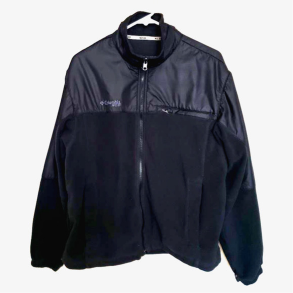 Columbia XCO‎ Sportswear Company Men's Black Zip-Up Fleece Jacket Size Medium